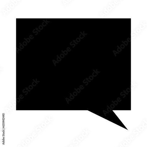 吹き出し、四角を表す塗りつぶしスタイルのアイコン