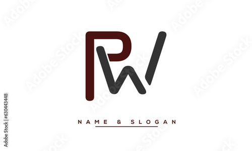 WP,  PW,  W,  P   Abstract  Letters  Logo  Monogram
