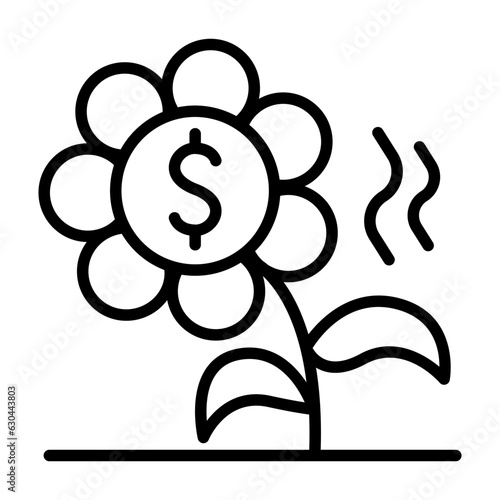 Currency depreciation icon