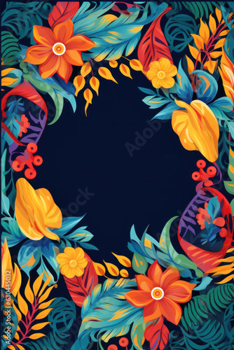 National Hispanic Heritage Month concept. National pattern. Background for the design. Space for text.