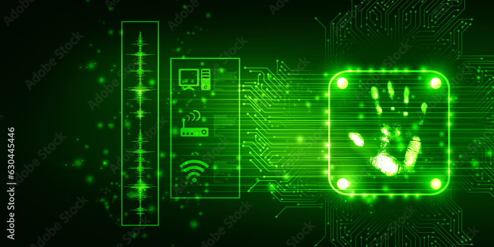 Fingerprint Scanning Technology Concept 2d Illustration Fingerprint Scanning Technology Concept 2d Illustration