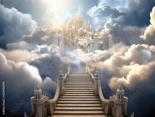 Obraz na plátně Stairs to heaven visualization