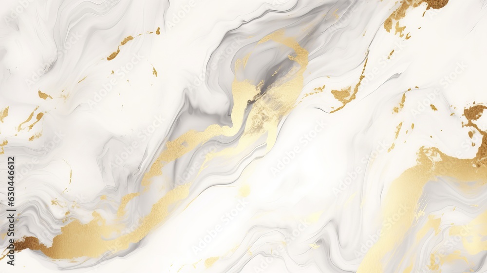 Luxury White Gold Marble texture background vector. Panoramic Marbling texture design for Banner, invitation, wallpaper, headers, website, print ads, packaging design template. generative ai