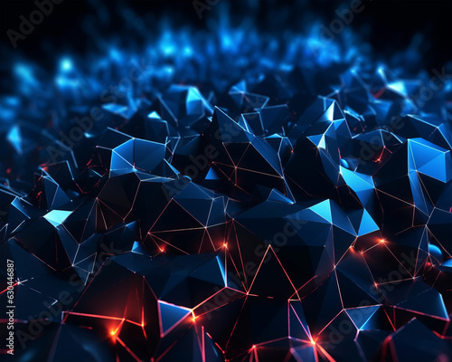 A vibrant and colorful abstract wallpaper with a mesmerizing display of blue and red shapes