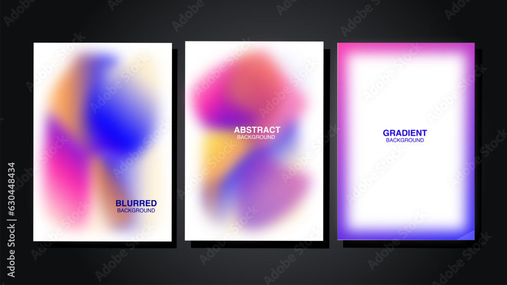Abstract neon backgrounds set