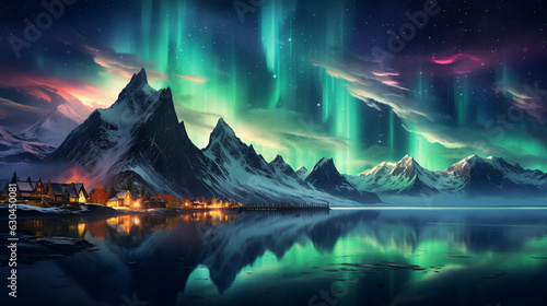 Fantasy natural environment. Fantasy landscape. Illustration of a colorful scene.