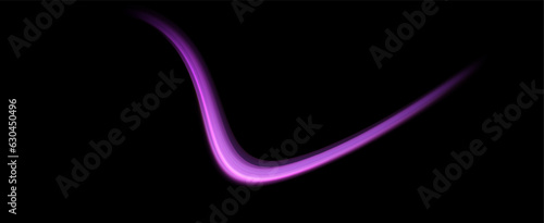 Neon speed lines. Dynamic light motion traces. Light trace wave, trace line.	