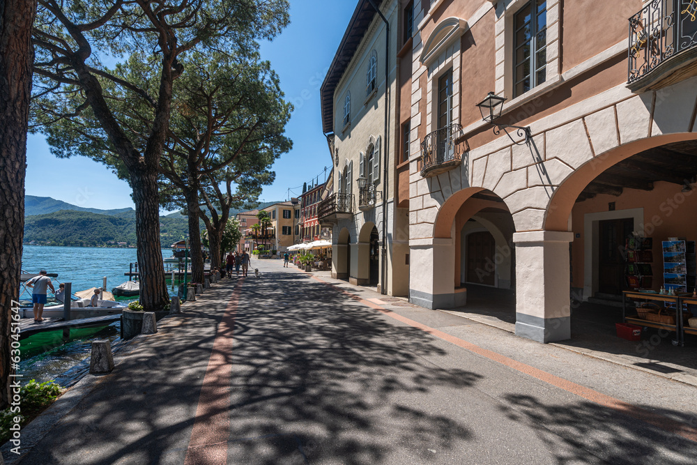 View of of Morcote on the Lugano Lake, considered one the most beautiful village in Switzerland View of of Morcote on the Lugano Lake, considered one the most beautiful village in Switzerland