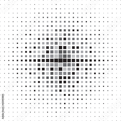 Abstract halftone pattern with dynamic square shape with gray  black and white box . seamless dot background texture with metal desigm art . backdrop with square shape illustration and halftone design