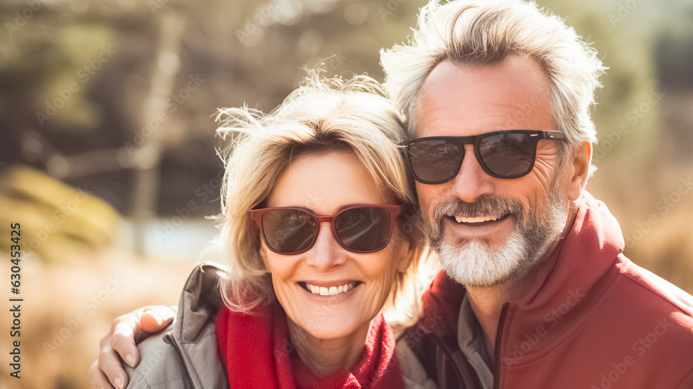 Cheerful senior couple woman man outdoor senior couple happy lifestyle retirement together smiling love fun elderly active vitality natural mature. High quality photo.
Cheerful senior couple woman man outdoor senior couple happy lifestyle retirement together smiling love fun elderly active vitality natural mature. High quality photo.