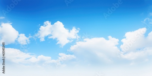 blue sky with white cloud background  Generative AI