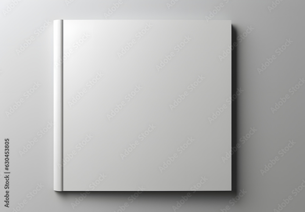 mockup for the presentation of the Book. White realistic blank of A4 and A5 catalog on a gray background generativ ai mockup for the presentation of the Book. White realistic blank of A4 and A5 catalog on a gray background generativ ai