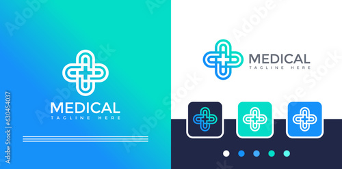 Medical pharmacy logo design template.- vector illustrator. Medical Logo Vector Template. Medical Logo Template Design. Medical Healthcare Stethoscope Cross Logo.