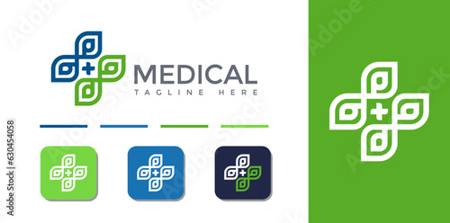 Medical pharmacy logo design template.- vector illustrator. Medical Logo Vector Template. Medical Logo Template Design. Medical Healthcare Stethoscope Cross Logo.
