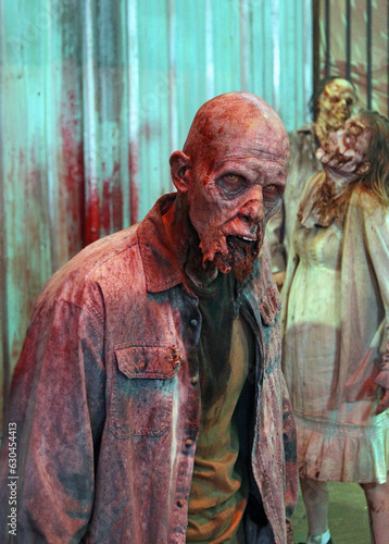 Male Zombie with missing jaw 