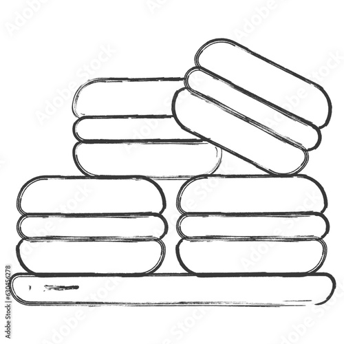 Vector hand drawn Macarons illustration