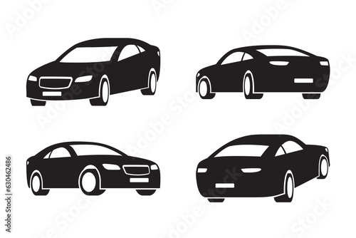 Sport car in different perspective – vector illustration