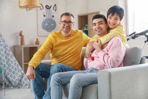 Happy gay couple and their ...