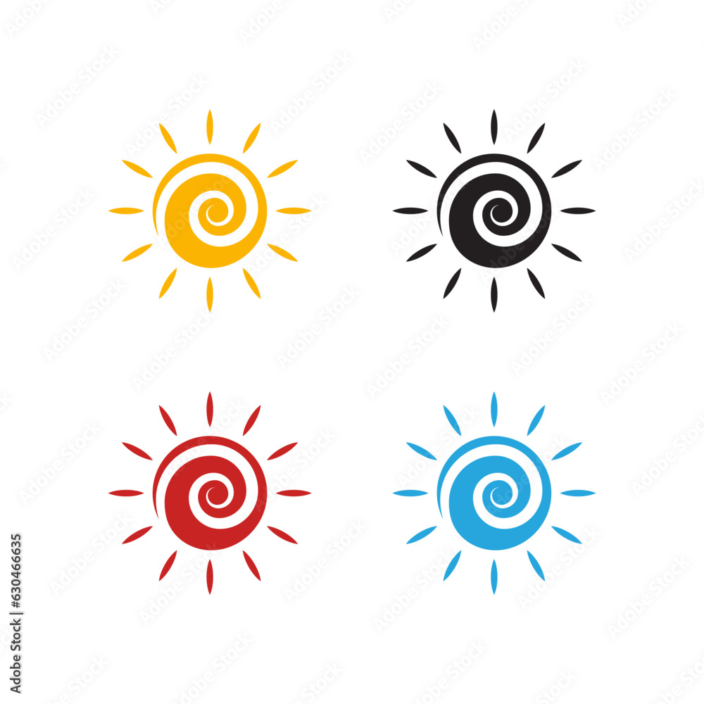 Fototapeta premium abstract sun simple vector set