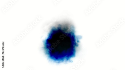 Blue Fireball with Blank Background for Color Key