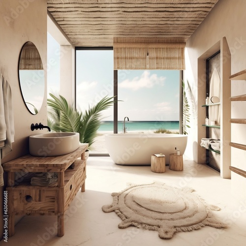 interior ocean view bathroom