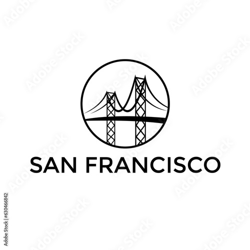 oakland bridge in san francisco vector design illustration.