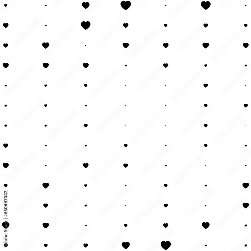 Fototapeta premium Hearts random pattern background. Vector illustration.