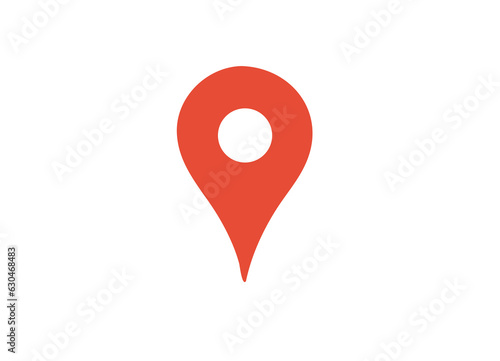 location icon in red and white color
