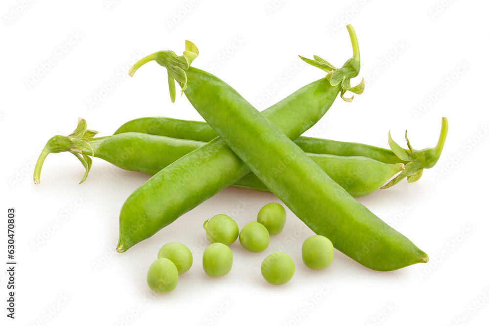 green pea path isolated on white green pea path isolated on white