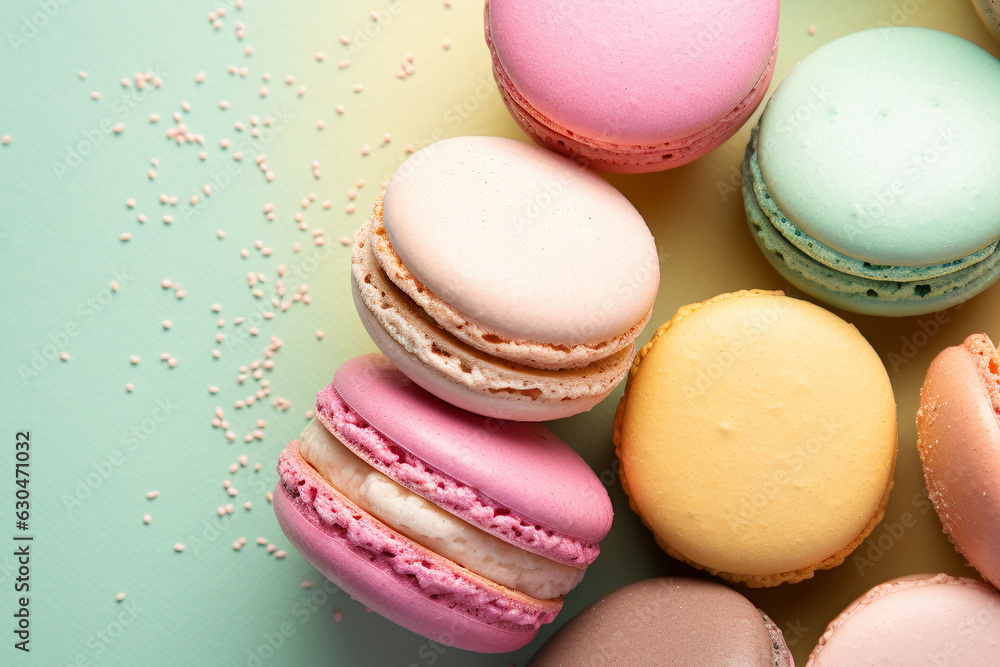 Colorful French macaron sweets. Colorful French macaron sweets.