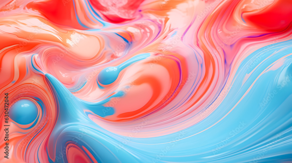 beautiful colorful oil paints that flow into each other and a pattern pictures (Generative AI)