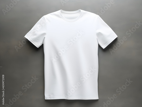 A mockup of a white T-shirt