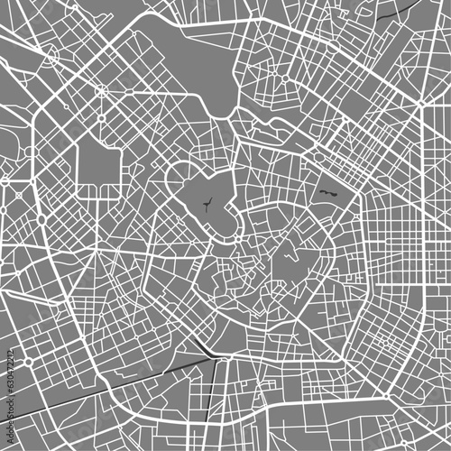 Vector gray map of Milan for graphic template use
