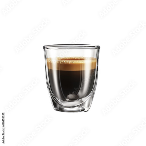 espresso shot on isolated transparent background. Generative AI
