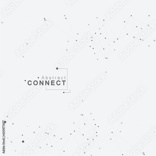 Biotechnology and medicine cell connect element. Modern connection structure. Vector science background. Molecules modern abstract design