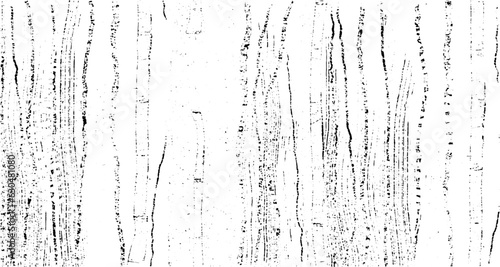 Monochrome texture composed of irregular graphic elements. Distressed uneven grunge background. Abstract vector illustration. Overlay for interesting effect and depth. Isolated on white background.