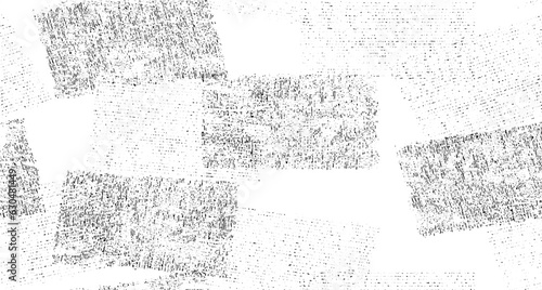 Abstract vector noise. Small particles of debris and dust. Distressed uneven background. Grunge texture overlay with fine grains isolated on white background. Vector illustration. EPS10.