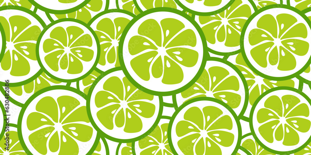 Limes green making up a seamless wallpaper. Seamless pattern print for textiles, pillows, clothes, background, packaging, notepads.