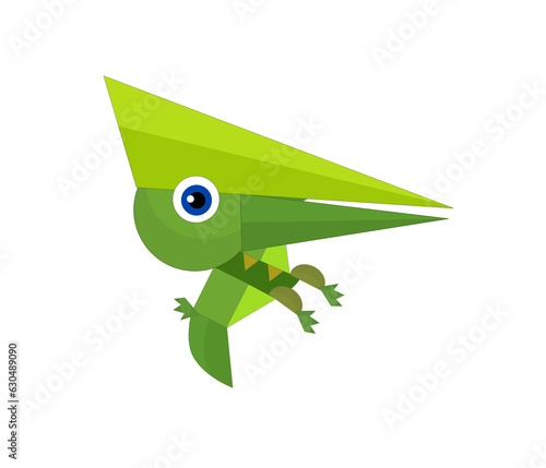 Cartoon dinosaur pterodactyl or other dino bird isolated illustration for kids photo