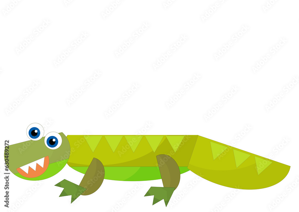 Obraz premium cartoon happy and funny colorful prehistoric dinosaur dino smiling friendly isolated illustration for kids