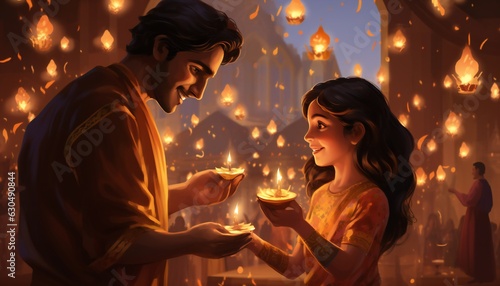 Diwali celebration illustration