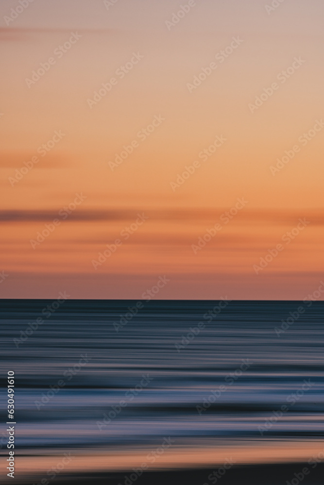 Long exposure ocean at sunset