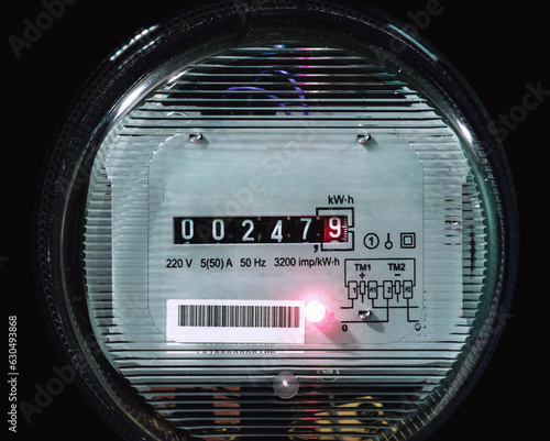 analogue electricity supply meter photo