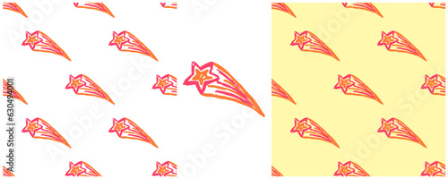 Set drawings with wax crayons. Print for cloth design, textile, fabric, wallpaper, wrapping paper