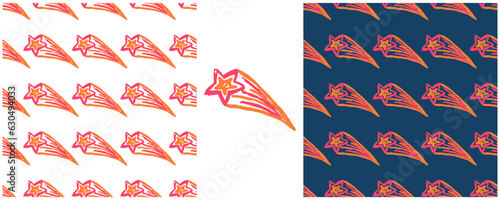 Set drawings with wax crayons. Print for cloth design, textile, fabric, wallpaper, wrapping paper