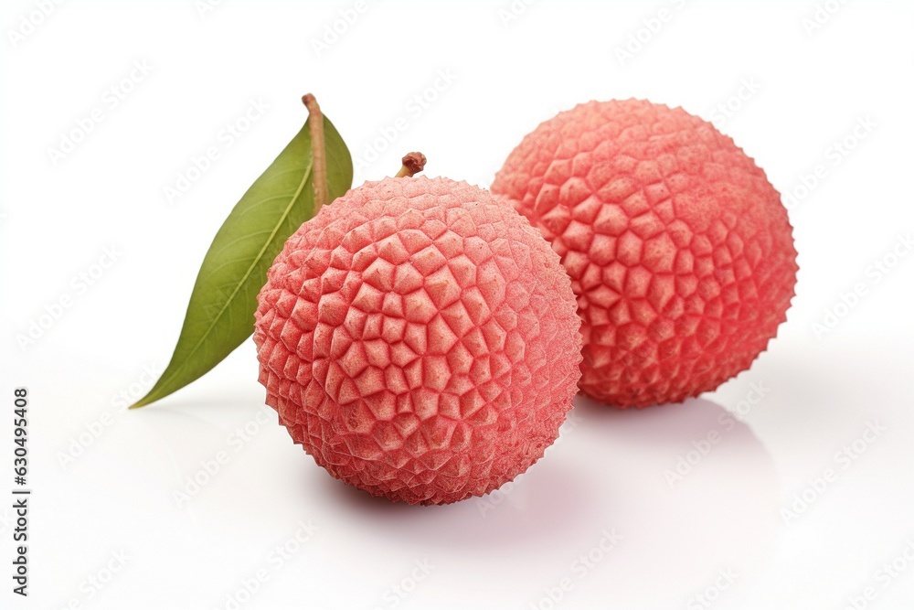 lychee berries isolated on white background. lychee berries isolated on white background.