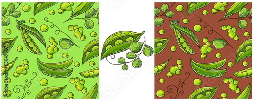 Seamless pattern. Color Set in hand draw style. Can be used for fabric and etc