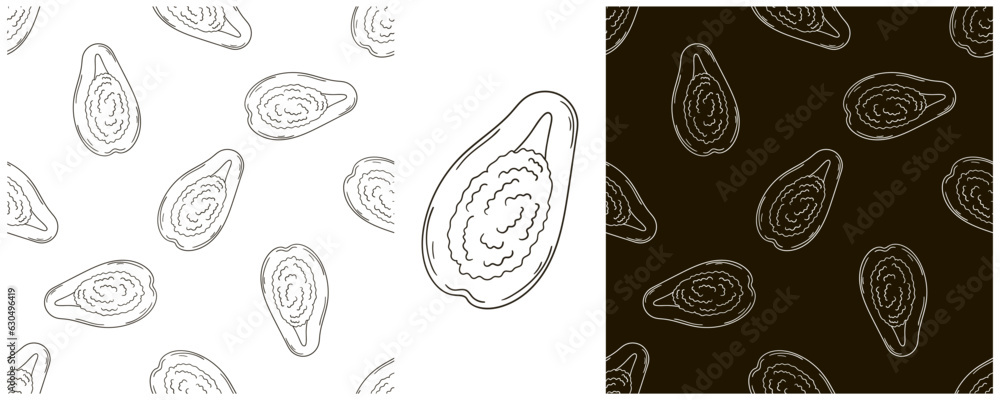 Monochrome Seamless pattern. Set in hand draw style. Can be used for fabric and etc Monochrome Seamless pattern. Set in hand draw style. Can be used for fabric and etc
