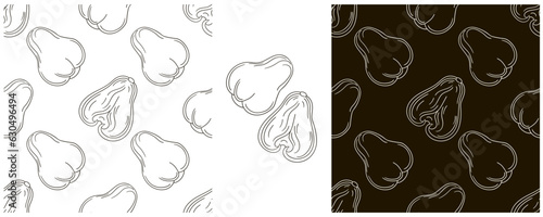 Monochrome Seamless pattern. Set in hand draw style. Can be used for fabric and etc