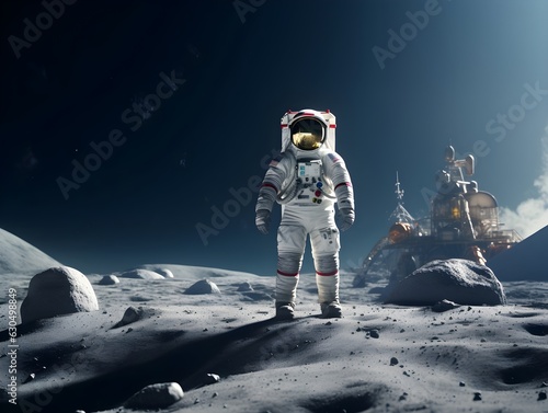 Blick ins Universum: Astronaut auf dem Mond